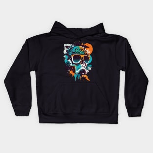 Retro Skull Shades Kids Hoodie